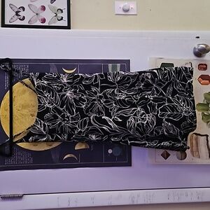 Black Flower Criss Cross Back Sundress